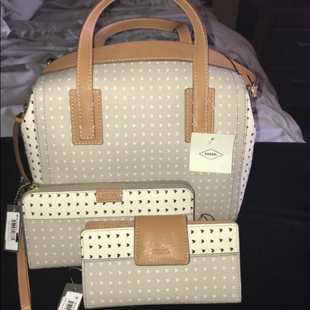 Fossil Emma satchel and wallets